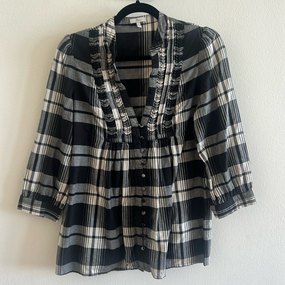 Joie button down blouse sz L